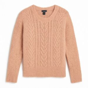 CHELSEA28 x Anthropologie Wool Cashmere Blend Textured Fuzzy Cable Knit Sweater